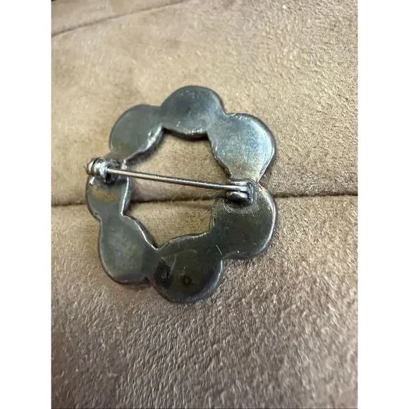 Vintage Native American Sterling Silver & Turquoise Pendant Brooch EXCELLENT - Picture 8 of 8